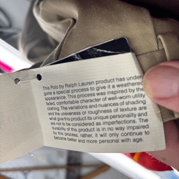 NWT Polo Ralph Lauren Stewart Pant Men 36 Brown Chino Trouser Cotton NOS VTG New - Picture 3 of 11